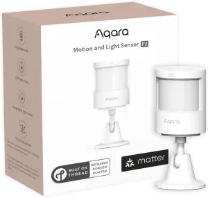 Aqara Motion and Light Sensor P2, Motion Detector with Light Sensor, Matter Over Thread, Requires 2-in-1 Matter Controller & Thread Border Router, Supports Apple Home, Alexa, SmartThings