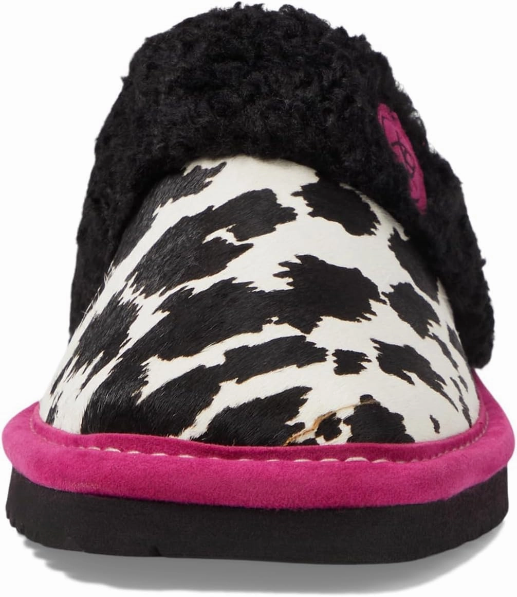 ARIAT Women's Indoor/Outdoor Warm Comfortable Jackie Square Toe Exotic Slippers with Genuine Suede Leather Uppers