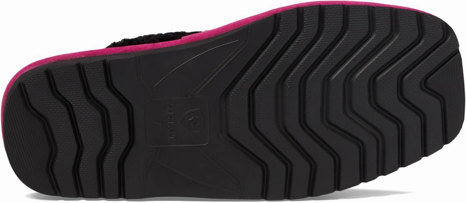 ARIAT Women's Indoor/Outdoor Warm Comfortable Jackie Square Toe Exotic Slippers with Genuine Suede Leather Uppers