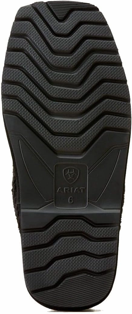 ARIAT Women's Indoor/Outdoor Warm Comfortable Jackie Square Toe Exotic Slippers with Genuine Suede Leather Uppers