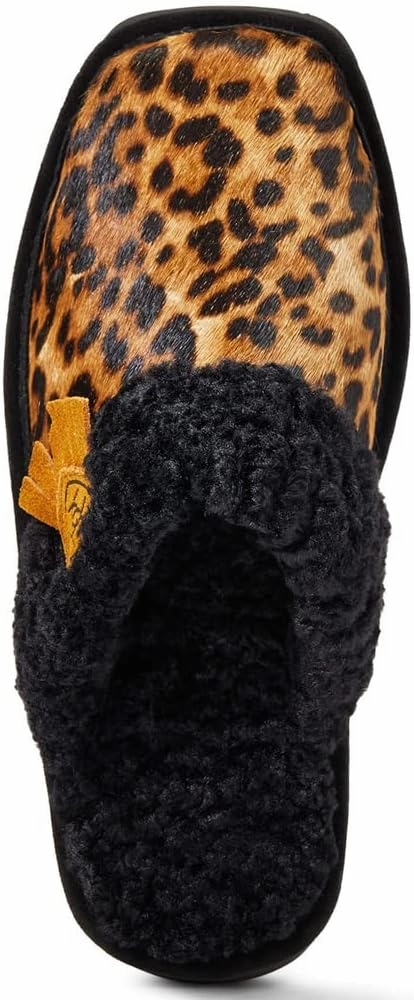 ARIAT Women's Indoor/Outdoor Warm Comfortable Jackie Square Toe Exotic Slippers with Genuine Suede Leather Uppers