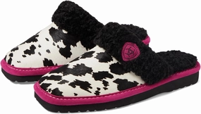 ARIAT Women's Indoor/Outdoor Warm Comfortable Jackie Square Toe Exotic Slippers with Genuine Suede Leather Uppers