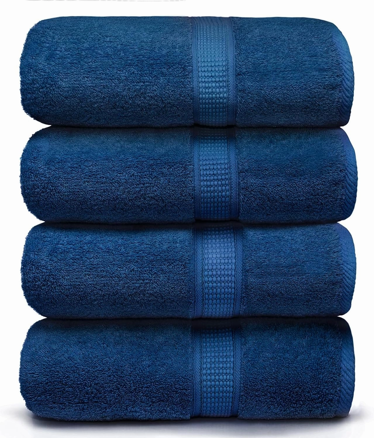 Ariv Premium Bath Towels Pack of 4, 100% Cotton, Large 30" x 52", Super Soft, Highly Absorbent, Quick Dry, Durable, Comfortable, Great Value & Quality, Perfect for Home & Bathroom - Denim