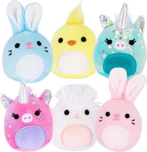 ArtCreativity Mini Plush Animal Toys – Set of 6 Soft Stuffed Animals for Kids in Pastel Colors – Bunny, Lamb, Chick & Unicorn Designs – Small Plush Toys for Goodie Bags, Party Favors & Gifts