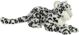 Aurora® Exquisite Luxe Boutique™ Asha White Leopard™ Stuffed Animal - Luxurious Elegance - Sensory Delight - White 20 Inches