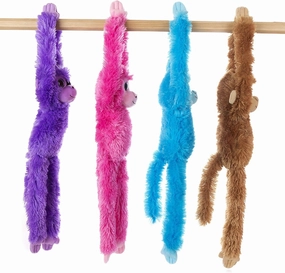 Aurora 3360 18" Assorted Hanging Monkey Soft and Snuggly Stuffed Animal Plush, Multicolor