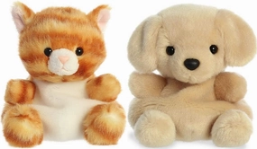 Aurora Palm Pals Set of Two - Meow Kitty and Sunny Lab