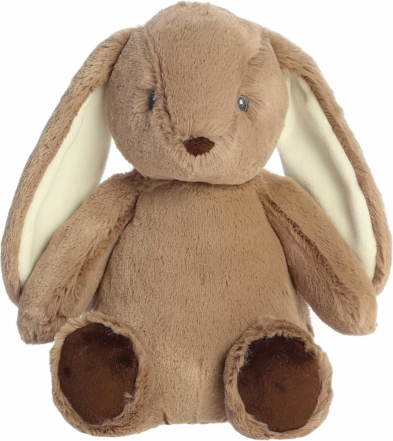 Aurora® Playful Dewey™ Bunny Baby Stuffed Animal - Soft & Cuddly Toy - Imaginative Play - Cocoa 12.5 Inches