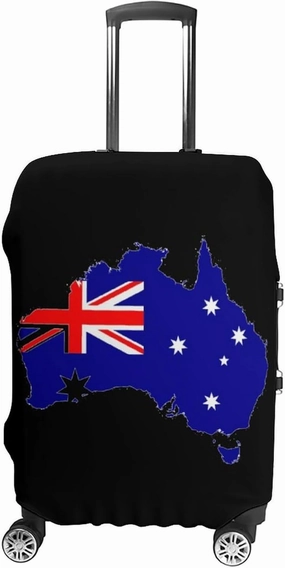 Australia Flag Map Custom Luggage Covers Elastic Travel Suitcase Protector Case Fit 20-30 Inch Baggage