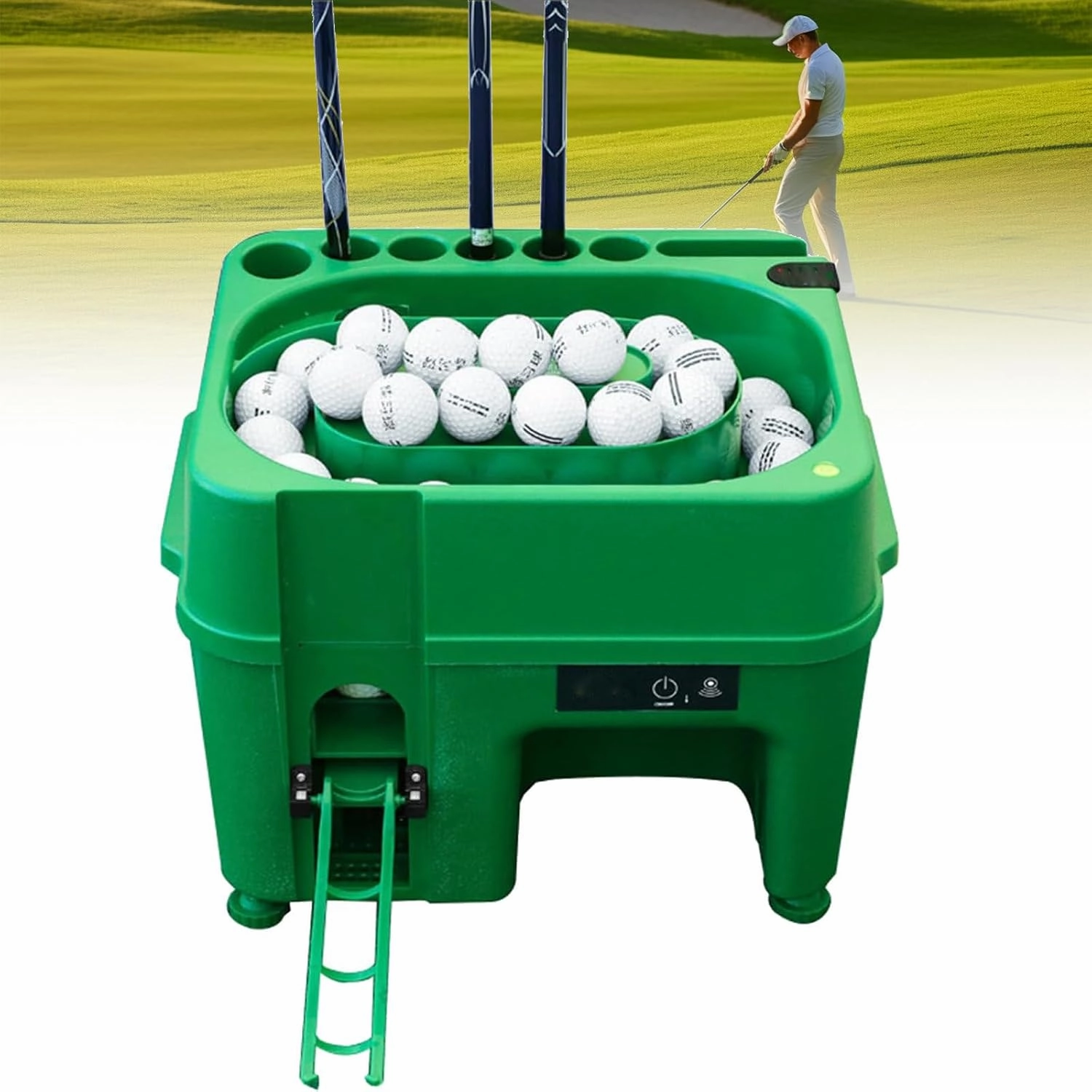 Automatic Golf Serve Machine,Golf Club Organizer, Dual-Mode,5000MAH 40 Golf Balls Driver with Height Adjustable,Suitable for Indoor, Outdoor Training Golf Ball Launching Device