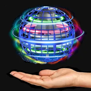 Awesome Flying Orb Ball Toy; Upgraded Gorgeous Boomerang Hover Galaxy Ball. Levitating Hand Controlled Orb. Cool Toys as Gifts for 6 7 8 9 10  Year Old Boys Girls & Adults. (Blue)