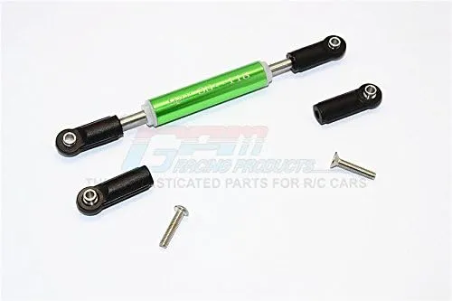 Axial SCX10 II Upgrade Parts (AX90046, AX90047) Aluminum Front Adjustable Supporting Link With Changeable Ball Ends - 1Pc Set Green