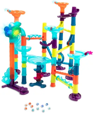 B. toys- Marble Run Toy Set- Developmetal STEM Toy- 62 Piece Educational Building Toy with Lights & Sound- 3 Years  