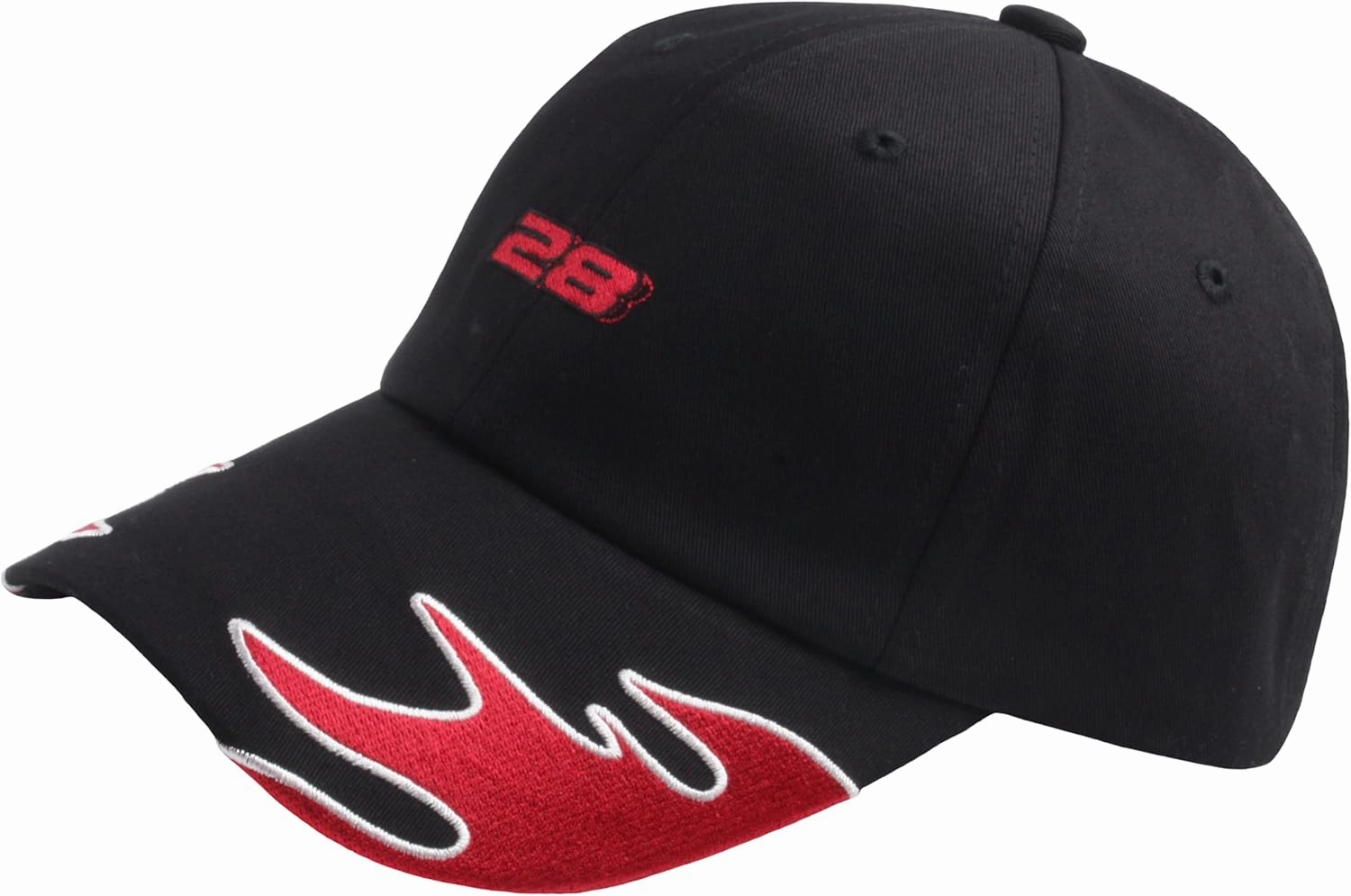 B1001 Fire Flame Pattern 28 Racing Ball Cap Baseball Hat Truckers
