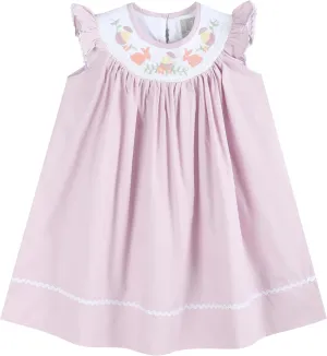 Baby and Girls Smocked Easter Bunny Bishop Dress