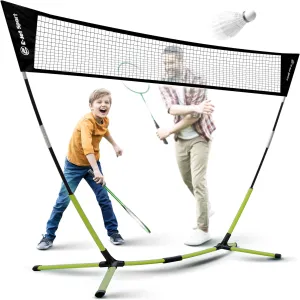 Badminton Net, Portable & Instant Setup (Tool Free Assembly) - Backyard Fun, Beach Park Picnic Outdoor Games