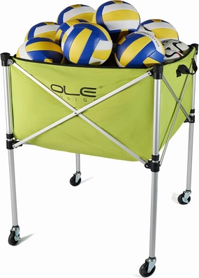 Ball Cart,Volleyball Ball Cart with Wheels 26 Balls Portable Ball Cart,Ball Storage,Collapsible Sports Ball Equipment Cart for Volleyball, Rugby,Soccer【 Indoor Outdoor】