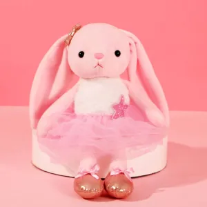 Ballerina Dolls Plush Bunny Rabbit Soft Toys Ballet Dance Recital Gifts for Girls Pink 15.5 Inches