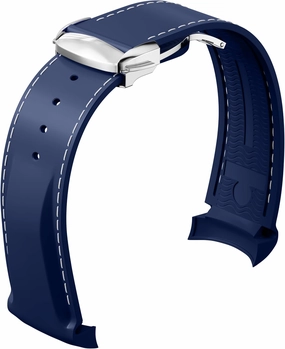 Bands for Omega Seamaster Watch，Curved End Rubber Strap Compatible with Omega Rolex Tudor SEIKO 20mm 22mm Watch Seamaster Speedmaster Diver 300M 600M Strap Men Women