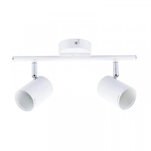 BARIL - Modern Plain White 2 Light 240V GU10 Adjustable Spot Light