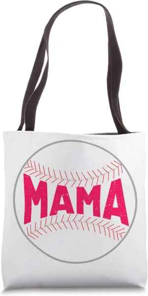 Baseball Mama Women's Softball Tee Ball Vintage Sports Mom Tote Bag