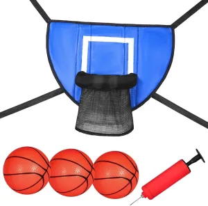 Basketball Hoop for Trampoline Basketball Rack with Connection Ropes for Dunking Trampoline Attachment Accessories for Kids Adults