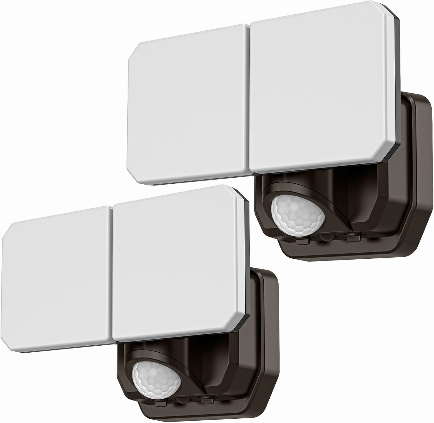Battery Powered Motion Sensor Security Light(2 Pack),5000K 1000LM High Brightness,6 -Month Battery Life,No Wiring Installation,49FT Sensing Distance,Indoors or Outdoor Used