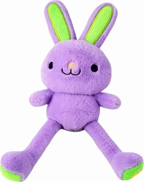 Bauer Spielwaren Stretch Buddies 12284 Cuddly Toy Soft Plush with Movable Ears and Legs 38 cm Purple