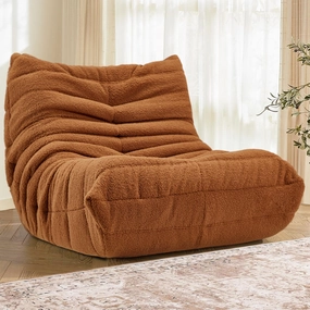 Bean Bag Chair Big Sofa Beanbag Chair for Adults Fireside Chair Bean Bag Lounger with Memory Foam Filled for Home,Apartment or Gaming Venue(Brown Teddy)