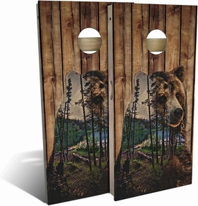 Bear Mountain Cornhole Boards - Choose Your Options - Includes 2 Boards, 8 Bags and More