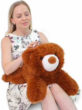 Bear Stuffed Animals 20 inch, Brown Bear Plush, Cute Stuffed Bear Plush Bear Plushie Gift for Kids Girls, Birthday,Valentine,Christmas