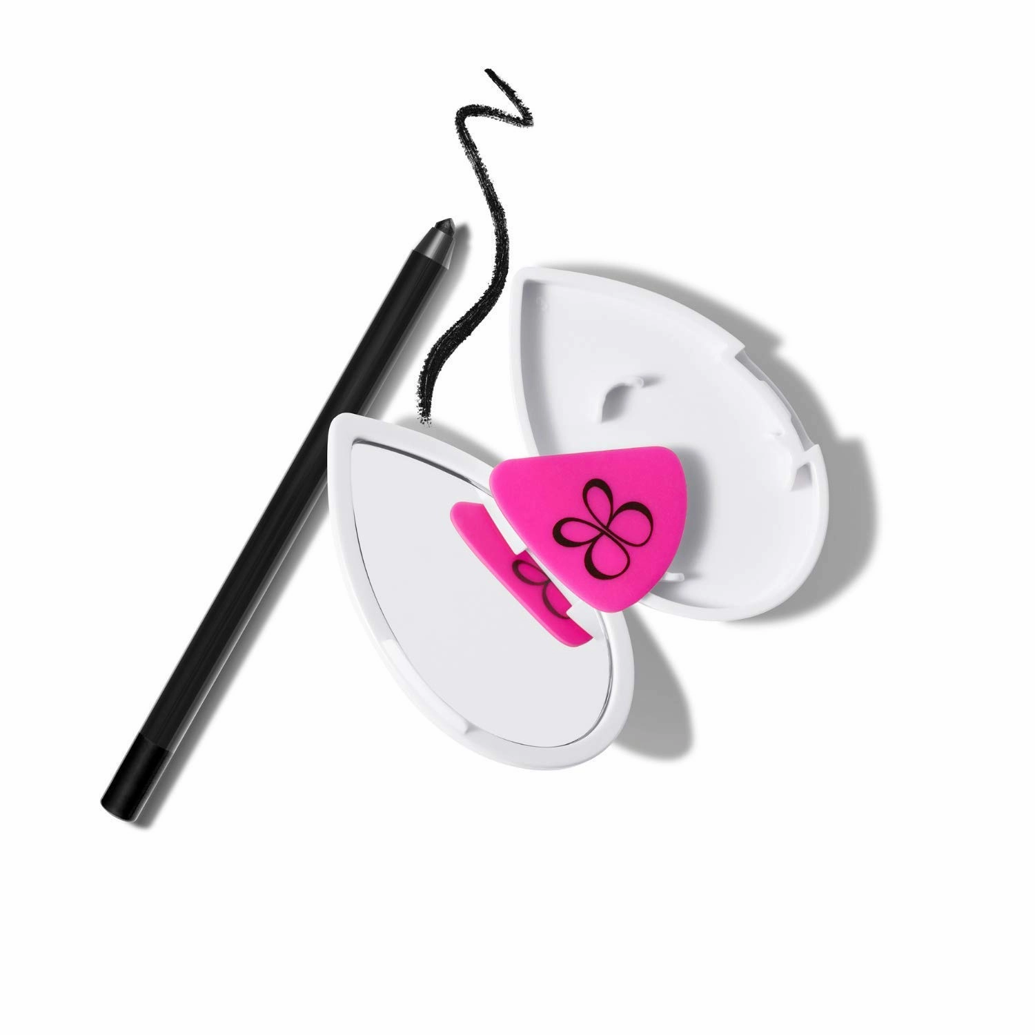 beautyblender® | Liner Designer Original Beauty Blender Triple-Edged Eyeliner & Eye Pencil Guide, Includes Magnifying Mirror & Suction Cup, For Eye Pencil, Gel Cream, Liquid Liner and Powder Formula