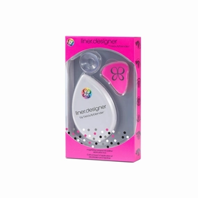 beautyblender® | Liner Designer Original Beauty Blender Triple-Edged Eyeliner & Eye Pencil Guide, Includes Magnifying Mirror & Suction Cup, For Eye Pencil, Gel Cream, Liquid Liner and Powder Formula