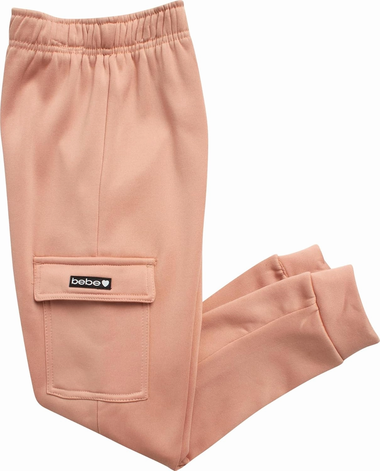 bebe Girls' Jogger Set - 2 Piece Fleece Mock Neck Quarter Zip Pullover Sweatshirt and Cargo Jogger Pants for Girls (7-12)