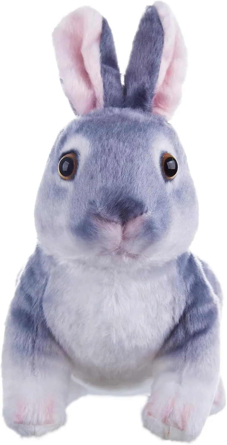 Berry President Stuffed Animals Rabbit Toys, Easter Basket Stuffers, Easter Bunny Toys, Plush Rabbit for Kids Toddlers Girls, 12 inches (Gray)