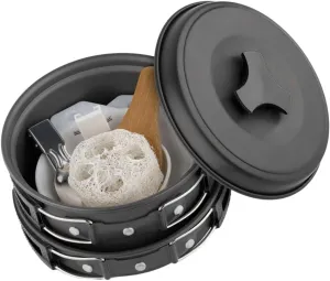 BESPORTBLE Camping Kitchen Set 1-2 Person Cooking Pot Pan Bowl Set Camping Cooking Kit
