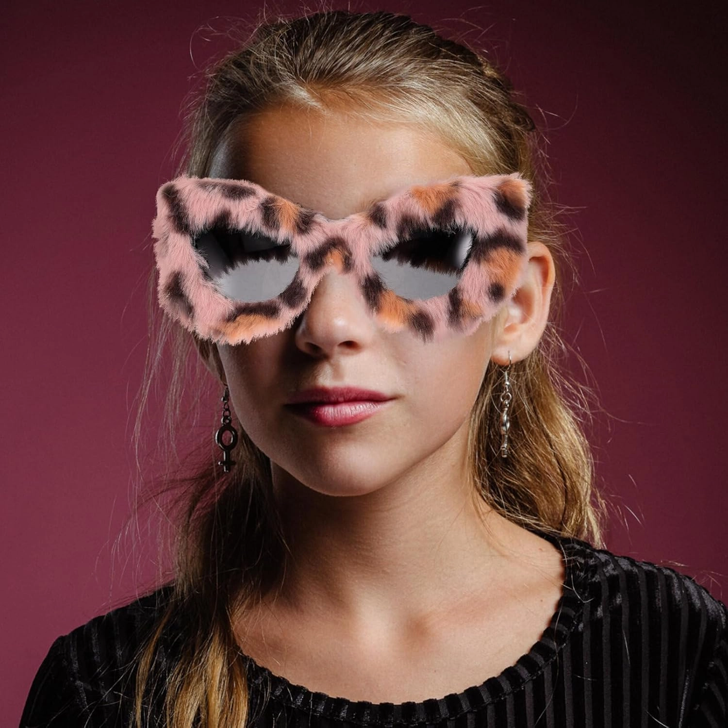 BESTOYARD Plush Sunglasses Funky Sunglasses 90s Sunglasses for Women Party Glasses Furry Sunglasses Funny Sunglasses Trendy Sunglasses Vintage Sunglasses Ac Miss Aldult Cool Glasses