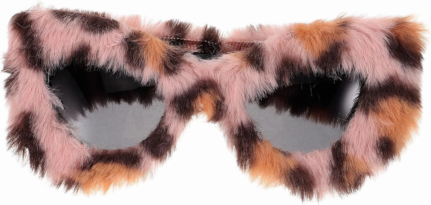 BESTOYARD Plush Sunglasses Funky Sunglasses 90s Sunglasses for Women Party Glasses Furry Sunglasses Funny Sunglasses Trendy Sunglasses Vintage Sunglasses Ac Miss Aldult Cool Glasses