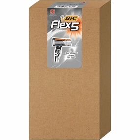 BIC Flex 5 Disposable Men's Razors, 5 Blade Razors for Smooth Shaving Experience, 6-Pack, Ideal Men's Razor Gift Set