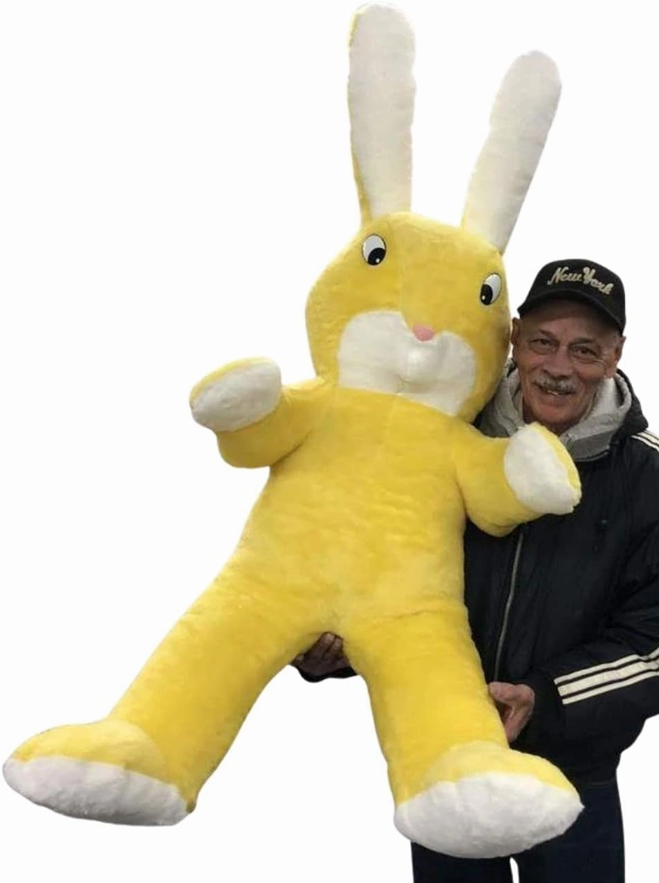 Big Plush American Made Giant Stuffed Yellow Bunny 60 Inch Soft Rabbit 5 Foot Rabbit Made in USA