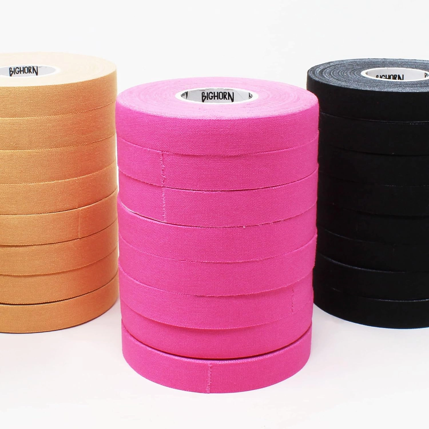 Bighorn Athletics Premium Competition Jiu-Jitsu Finger Tape, 8-Rolls, 50% Stronger Material, Residue-Free (0.5-Inch, Black)