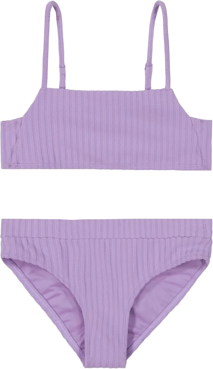 Billabong Girls' Two-Piece Bikini Swimsuit Set, UPF 50  Sun Protection, Quick-Dry Bathing Suit