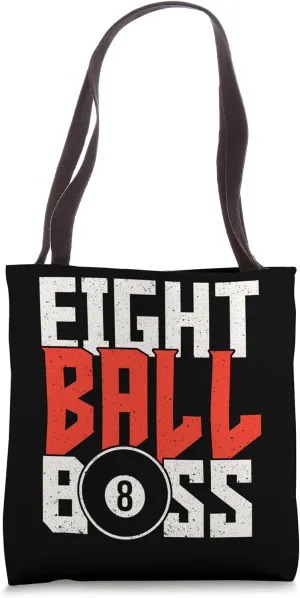 Billards Pool Players Snooker Cue Eight Ball Boss" Tote Bag