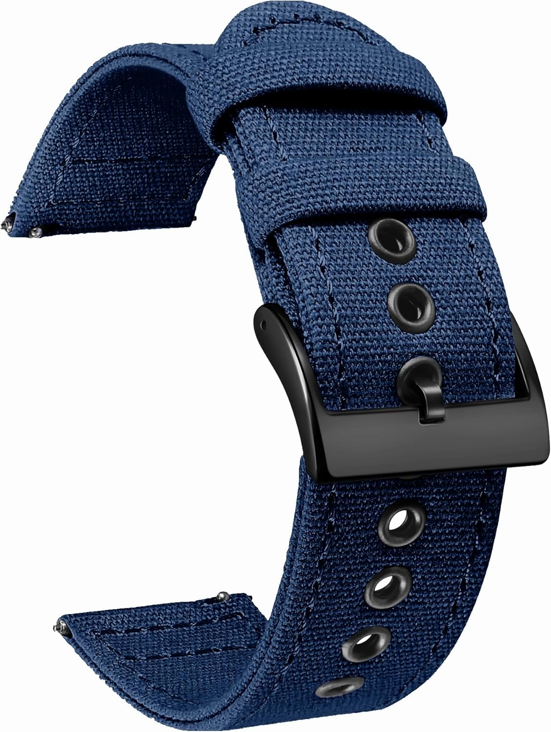 BINLUN Canvas Watch Bands Quick Release Sail Cloth Watch Straps Replacement 18mm 20mm 22mm 24mm Cotton Fabric Watchband for Men and Women with Silver/Black Buckle