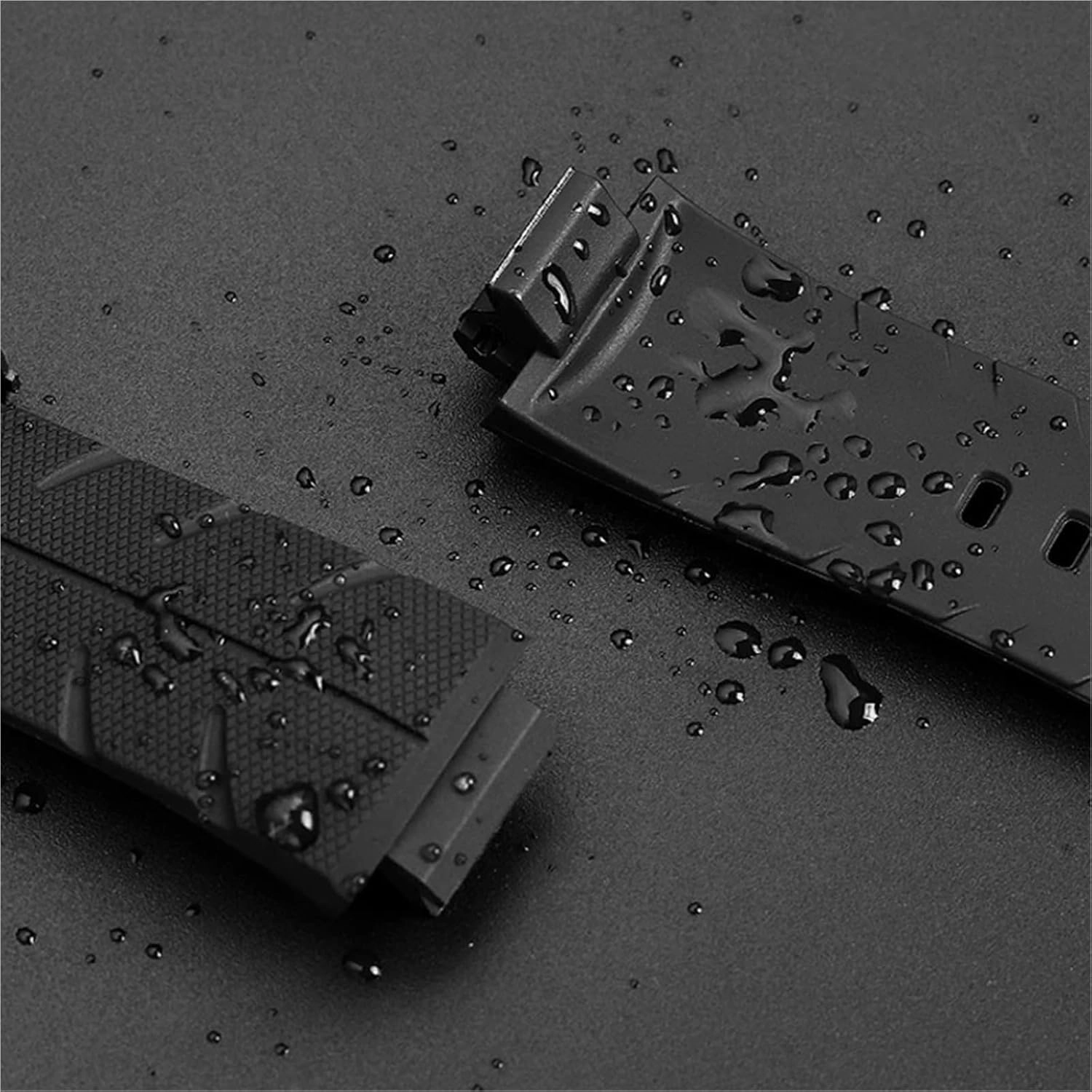 Black Silicone Watchband Watch Accessories Men And Women Sports Universal Quick Release Rubber Watch Strap 16mm
