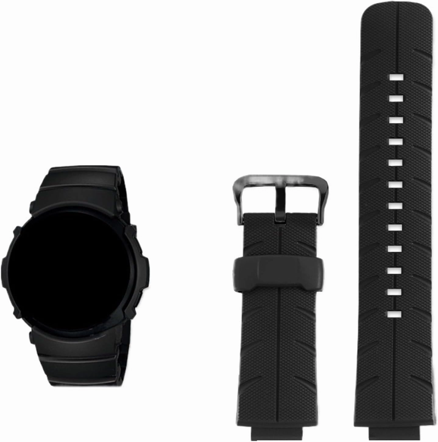 Black Silicone Watchband Watch Accessories Men And Women Sports Universal Quick Release Rubber Watch Strap 16mm