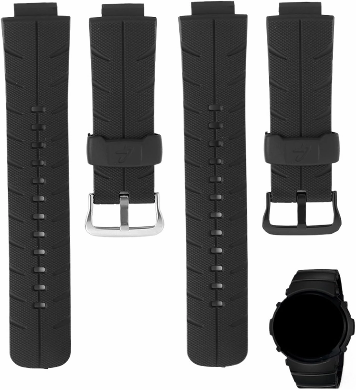 Black Silicone Watchband Watch Accessories Men And Women Sports Universal Quick Release Rubber Watch Strap 16mm