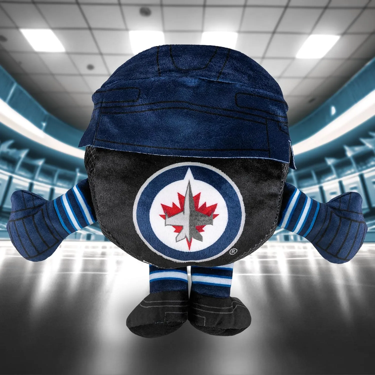 Bleacher Creatures Winnipeg Jets 8" NHL Kuricha Hockey Puck Sitting Plush - Soft Chibi Inspired Plush