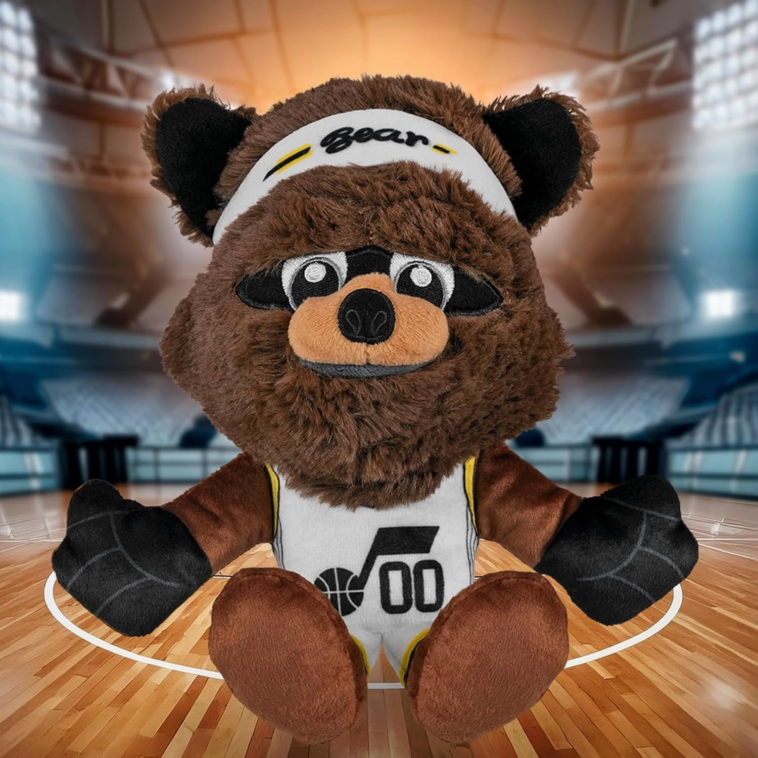 Bleacher Creatures Utah Jazz Jazz Bear Mascot 8" Kuricha Sitting Plush(Association Uniform) - Soft Chibi Inspired NBA Mascot