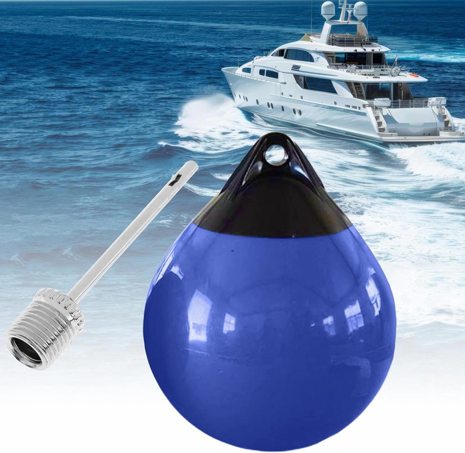 Boat Buoy Ball,Marine Boat Mooring Buoy Inflatable Ball | Anti-Collision Marine Safety Flotation Devices for Motorboats Yachts Aquaculture Skiboats